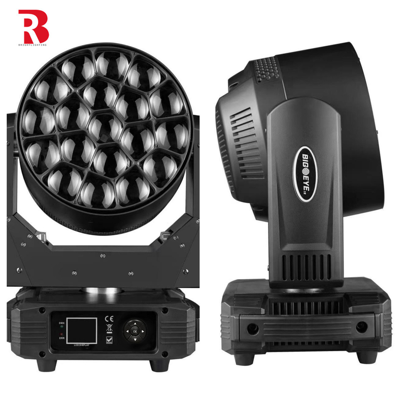 19*15w Beeye Moving Head Luz de escenario al aire libre para cine Deportes Eventos corporativos Bodas
