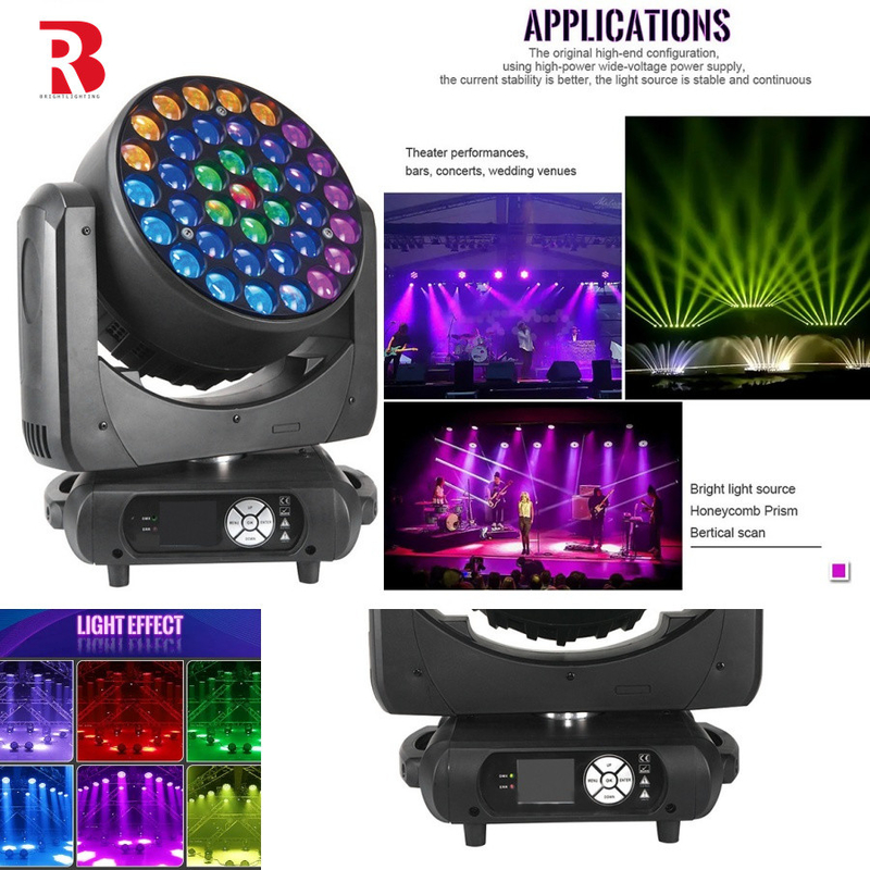 Control total de la iluminación RGBW 4 en 1 LED Moving Head Light para actuaciones musicales
