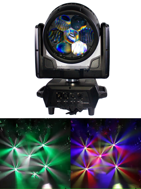Mini 7 * 40w DMX512 Led Wash Moving Head Light Beeye Luz de escenario para eventos