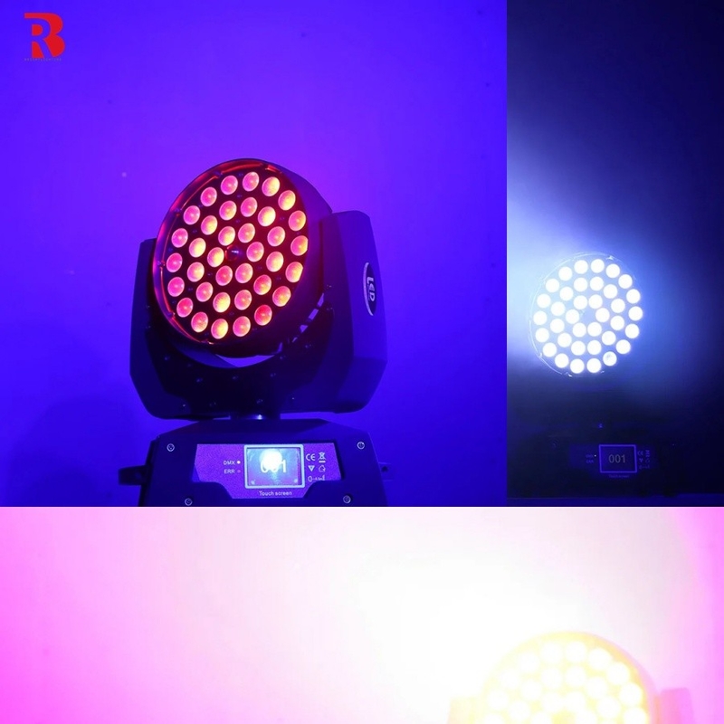 Crear atmósferas dramáticas con 36pcs X 10W RGBW 4 en 1 Zoom LED Moving Head Wash Light