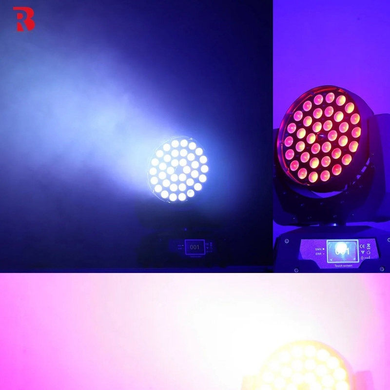 Crear atmósferas dramáticas con 36pcs X 10W RGBW 4 en 1 Zoom LED Moving Head Wash Light