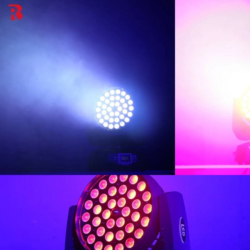 Crear atmósferas dramáticas con 36pcs X 10W RGBW 4 en 1 Zoom LED Moving Head Wash Light