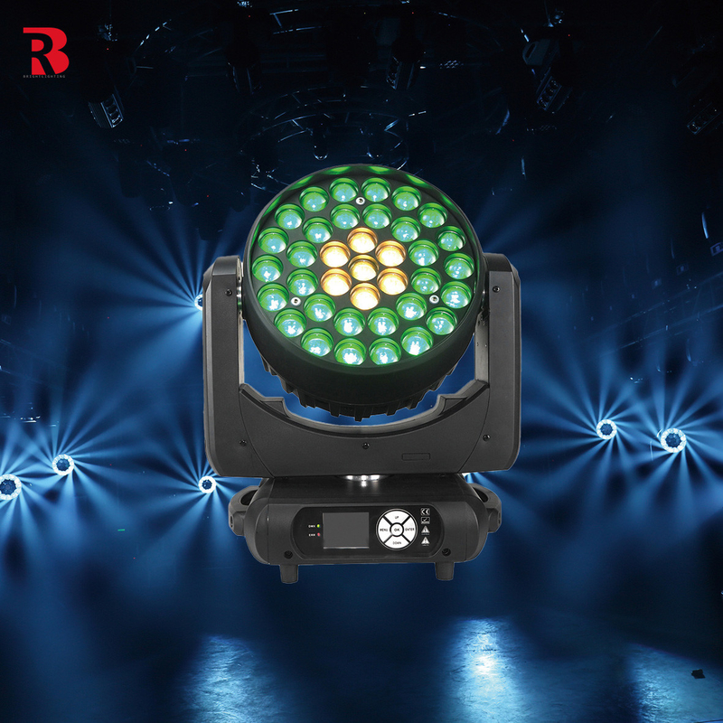 37*15W LED RGBW Infinite Mixture LCD LED Moving Head Light para la iglesia de la discoteca