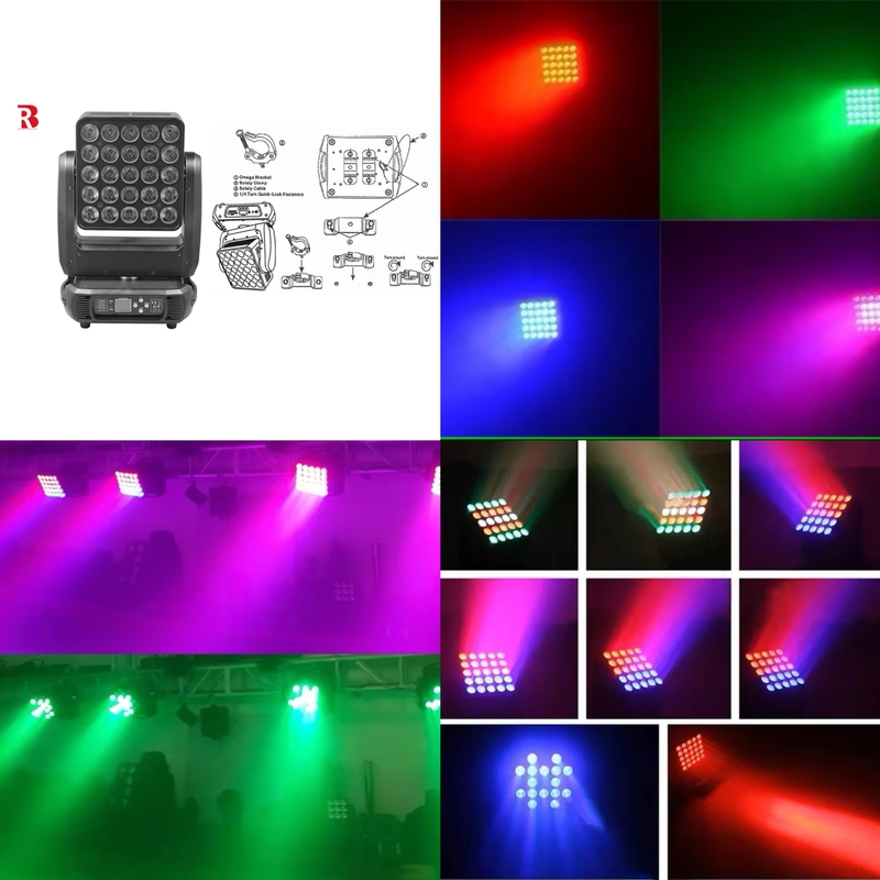 25pcs 10w 4 en 1 Matrix luz LED cabeza móvil bodas decoración de escenario equipo de DJ
