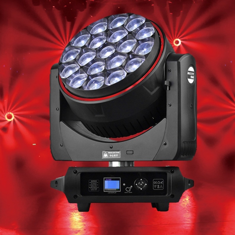 4 en 1 LED Moving Head Stage Light 19*40W Fábrica de ojos de abeja