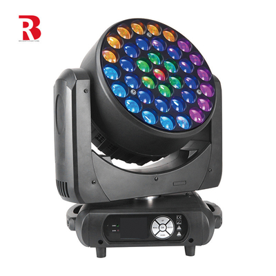 37 * 15W LED de alto brillo RGBW 4 en 1 lavado Luz de cabeza móvil para concierto de fiesta