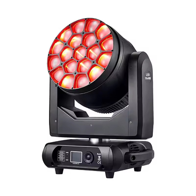RGBW 4in1 DMX512 LED de lavado 19pcs 15W Luz de escenario de cabeza móvil