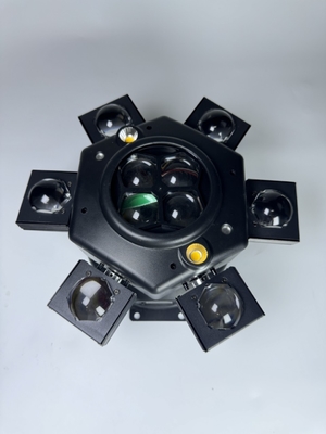 3 en 1 Laser Beeye Beam Moving Head Light 6 CREE 10W RGBW Lámparas con cuentas